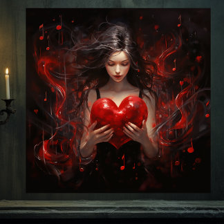 女の子(ハート) ポスター