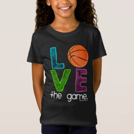 女の子: バスケットボール-ゲームを愛して下さい Tシャツ