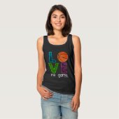 女の子: バスケットボール-ゲームを愛して下さい Tシャツ (正面フル)