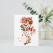 女の子(バラ) ポストカード (スタンド正面)