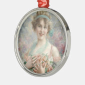 女の子(バラ) メタルオーナメント (左)