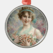 女の子(バラ) メタルオーナメント (正面)