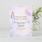 女の子 パープルエンジェル テーマ 招待状 (スタンド正面)