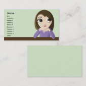 女の子-ビジネス 名刺 (正面/裏面)