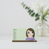 女の子-ビジネス 名刺 (スタンド正面)