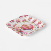 女の子 | ピンクのホットエアバルーン赤ちゃんシャワー ペーパープレート (傾斜あり)