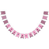 女の子、ピンクのレディバグ赤ちゃんシャワーのバナー バンティングフラッグ (全)