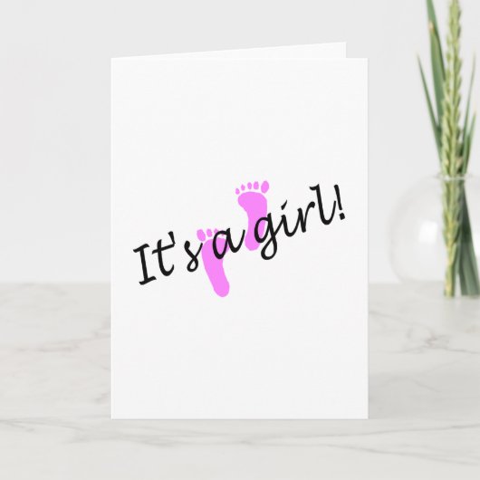 女の子(ピンクの足) 案内状 (正面)