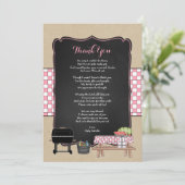 女の子 ベイビーQ ありがとうメモ詩 / BBQベイビーシャワー 招待状 (スタンド正面)