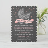 女の子 – ベビーは冷たい外シャワー招待状 招待状 (スタンド正面)