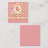 女の子/ベビーシャワー招待状 ノートカード (正面/裏面)