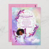 女の子 – ベビー蝶 ポストカード (正面/裏面)