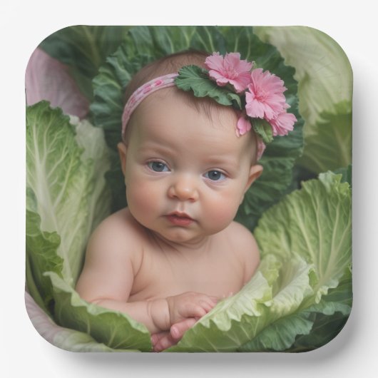 女の子 ペーパープレート (正面)