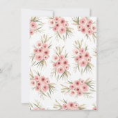 女の子 ボヘミアンフォックス 赤ちゃんシャワー招待状 招待状 (裏面)