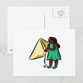 女の子 ポストカード (正面/裏面)