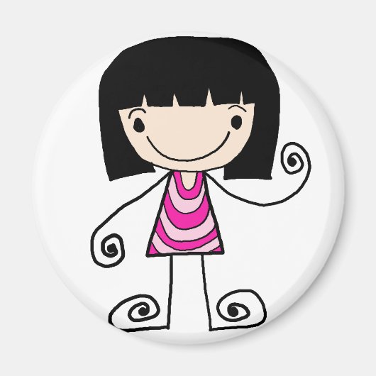 女の子 マグネット (正面)