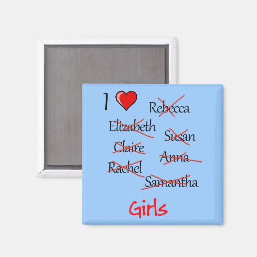 「女の子♥」 マグネット (正面/裏面)