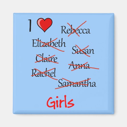 「女の子♥」 マグネット (正面)