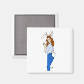 女の子 マグネット (正面/裏面)