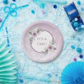 女の子、メイヴバラベビーシャワー ペーパープレート (パーティー)