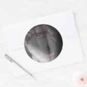 女の子 ラウンドシール (封筒)