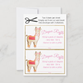 女の子 ラマ おむつくじ チケット 招待状