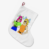 女の子 ラージクリスマスストッキング (正面 (吊り時))
