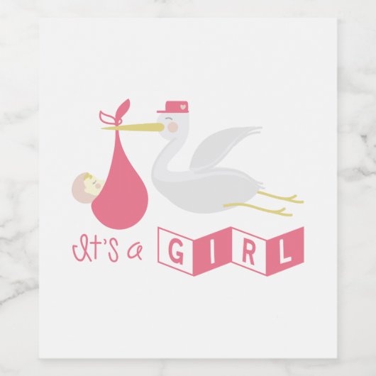 女の子 ワインラベル (シングルラベル)