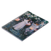 女の子 ヴィンテージアート エレガント スクリプト ゴールド ネーム スケッチ ノートブック (左側)