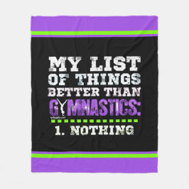 女の子: 事項のリストは体操よりよくします フリースブランケット