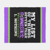 女の子: 事項のリストは体操よりよくします フリースブランケット (正面(横))