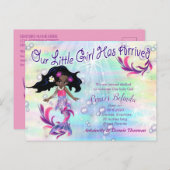 女の子 – 人魚のベビー ポストカード (正面/裏面)