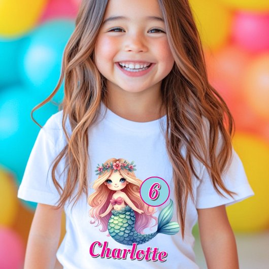 女の子 人魚 年齢 名前 誕生日 Tシャツ