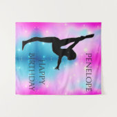 女の子，体操，ダンス，応援 タペストリー (正面(横))