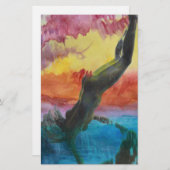 女の子 便箋 (正面/裏面)