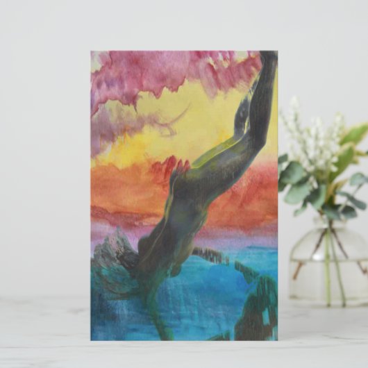 女の子 便箋 (スタンド正面)