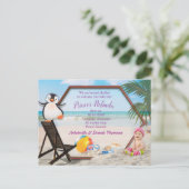 女の子 – 夏のクリスマスベビー ポストカード (スタンド正面)