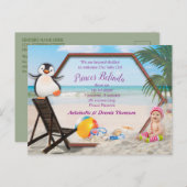 女の子 – 夏のクリスマスベビー ポストカード (正面/裏面)