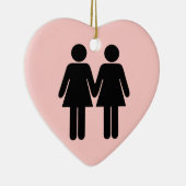 女の子 + 女の子のオーナメント セラミックオーナメント (右)