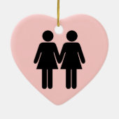 女の子 + 女の子のオーナメント セラミックオーナメント (裏面)