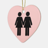 女の子 + 女の子のオーナメント セラミックオーナメント (左)