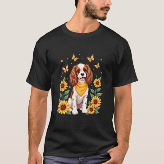 女の子 女性 母 カバリアー・キング・チャールズ・スパニエル 犬 Tシャツ (正面)