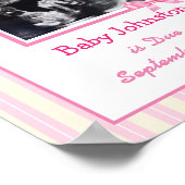 女の子、妊娠の告知Ultrasound Pic ポスター (角)