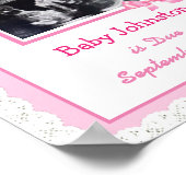 女の子、妊娠の告知Ultrasound Pic ポスター (角)