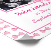 女の子、妊娠の告知Ultrasound Pic ポスター (角)