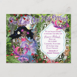 女の子 – 妖精の人魚のベビー葉書 ポストカード