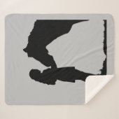 女の子&彼女の馬の愛シルエット シェルパブランケット (正面(横))