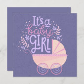 女の子 招待状 (正面/裏面)