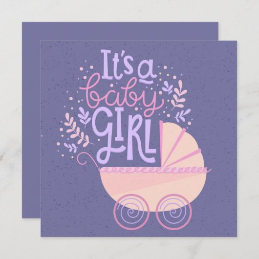 女の子 招待状 (正面/裏面)