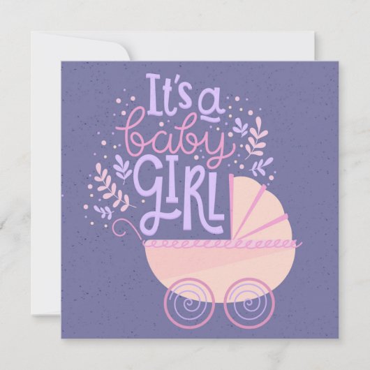 女の子 招待状 (正面)